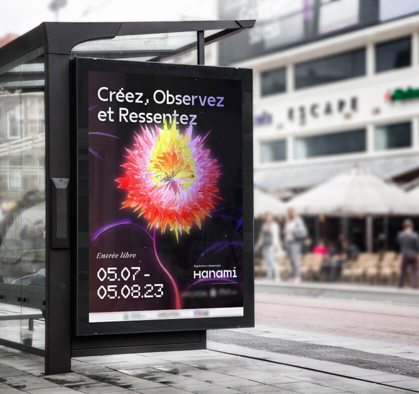 Hanami, interactive installation and immersive experience poster