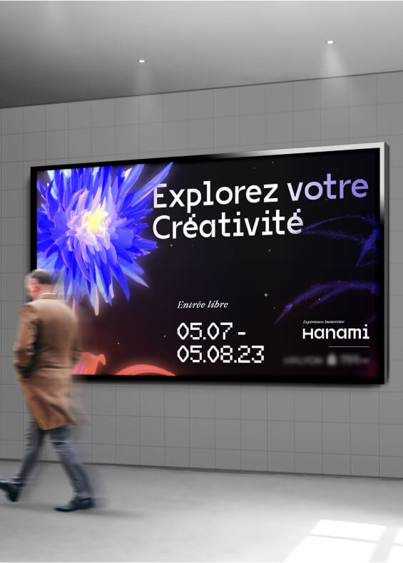 Hanami, interactive installation and immersive experience poster