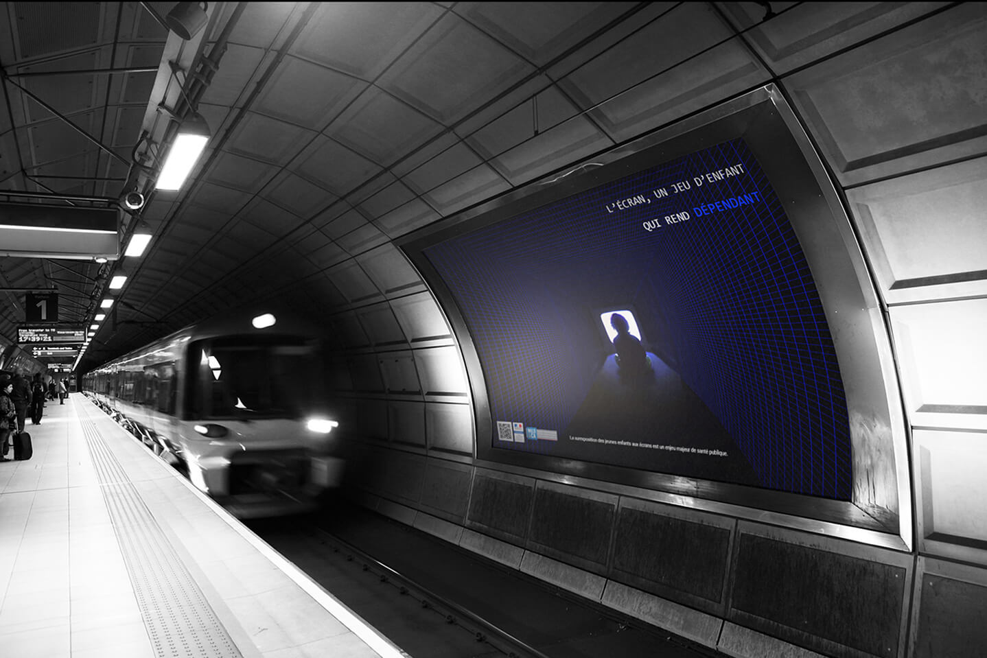 L'enfant face aux écrans, metro poster
