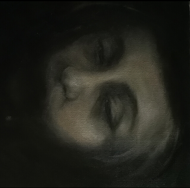 le burger messager 2023, oil painting