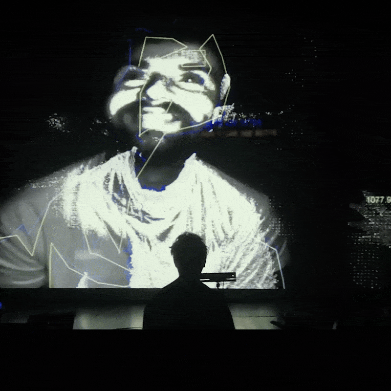 Feedback kinect interactive installation, overview photo